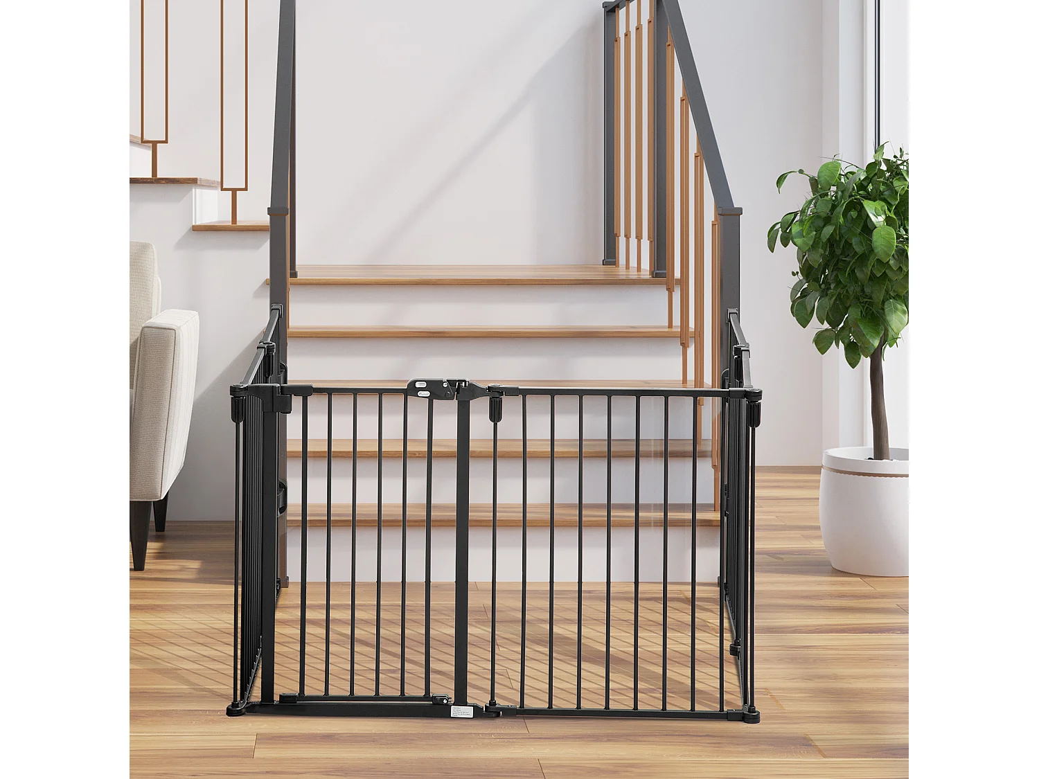 Cancellino per cani pieghevole 6 sezioni blocco e chiusura automatica