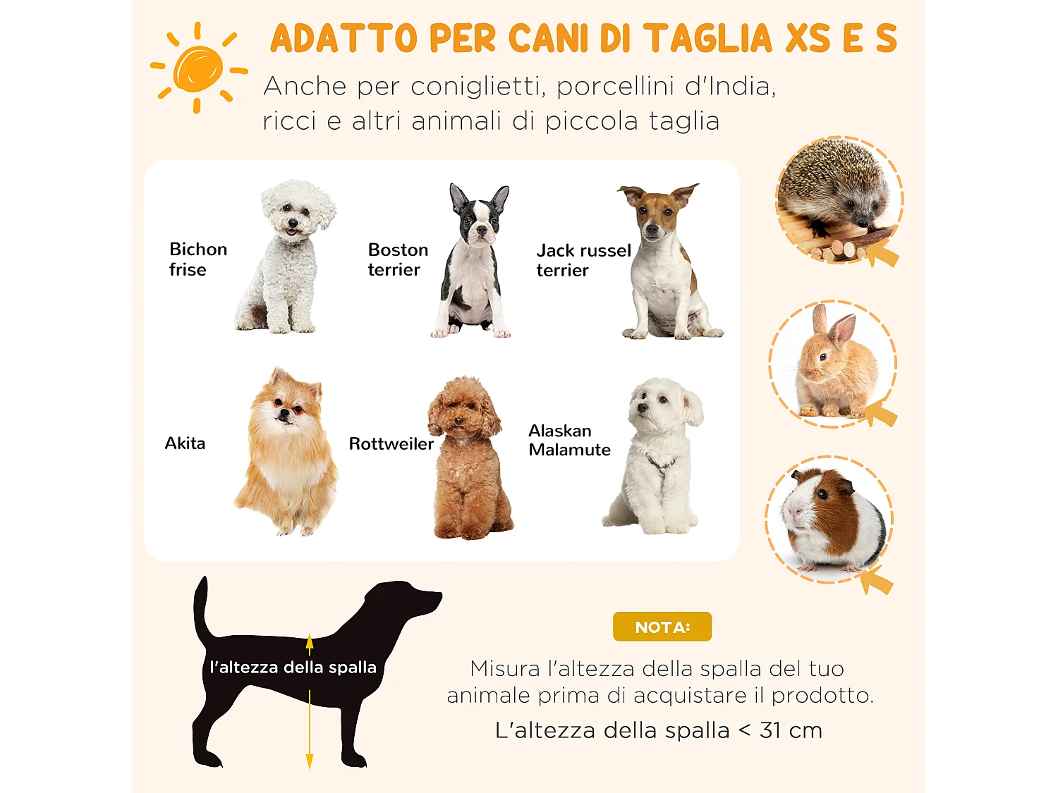 Gabbia per cani e gatti kennel salvaspazio in acciaio φ158x61cm nero