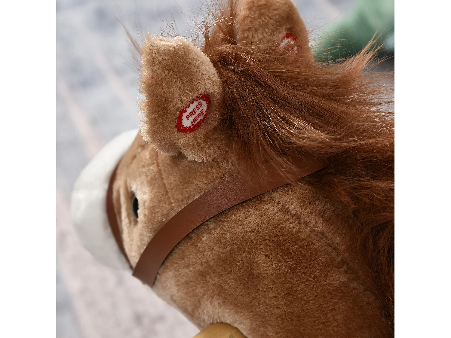 Cavallo a dondolo giocattolo bambini 36-72 mesi marrone