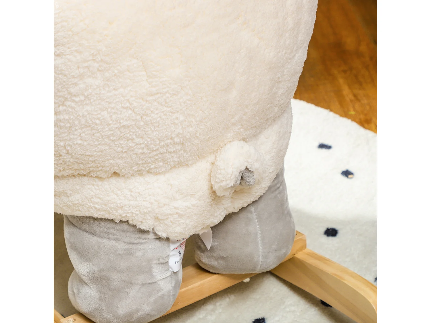 Cavallo a dondolo per bambini 18-36 mesi a pecorella con suoni grigio