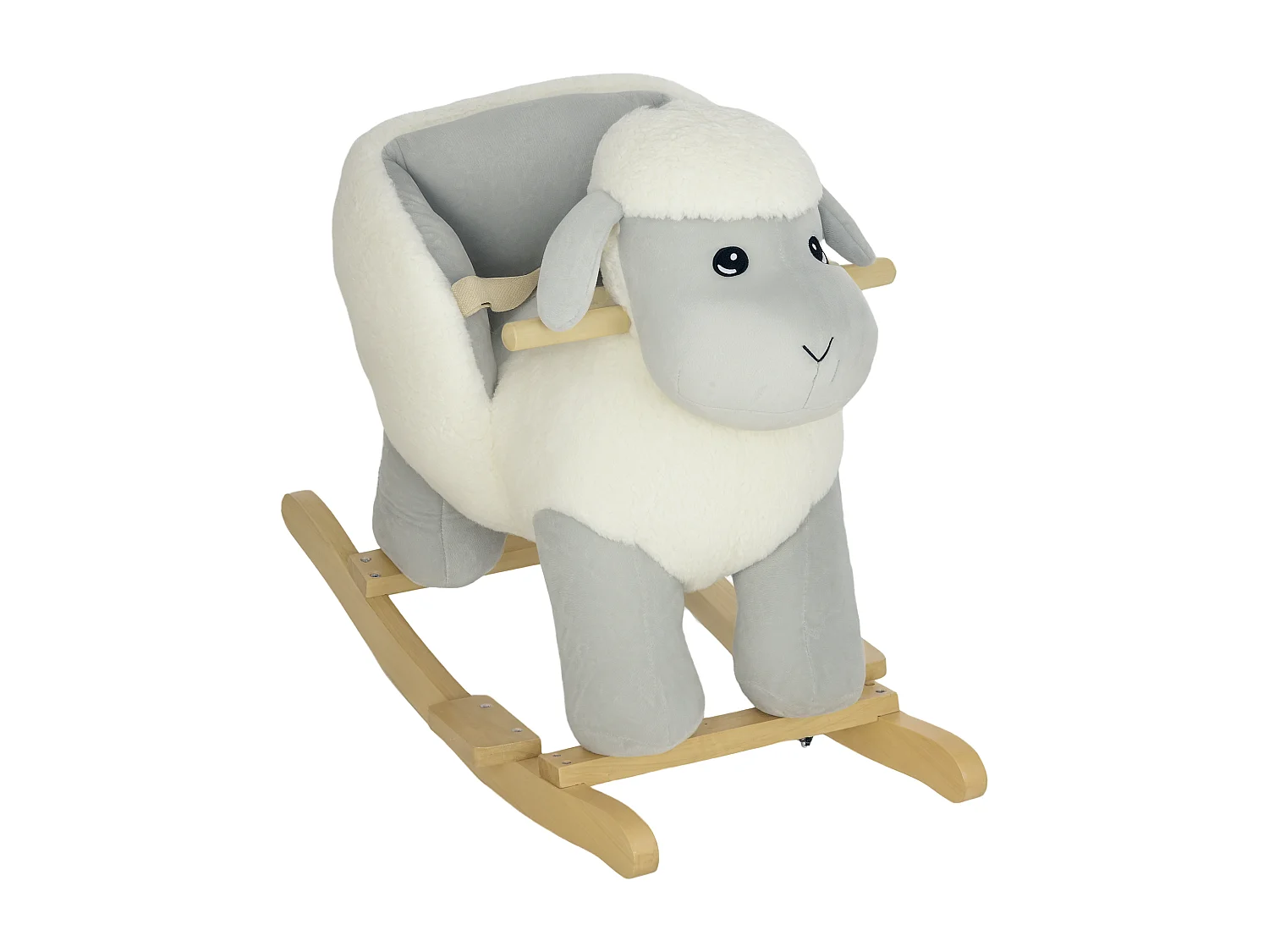 Cavallo a dondolo per bambini 18-36 mesi a pecorella con suoni grigio