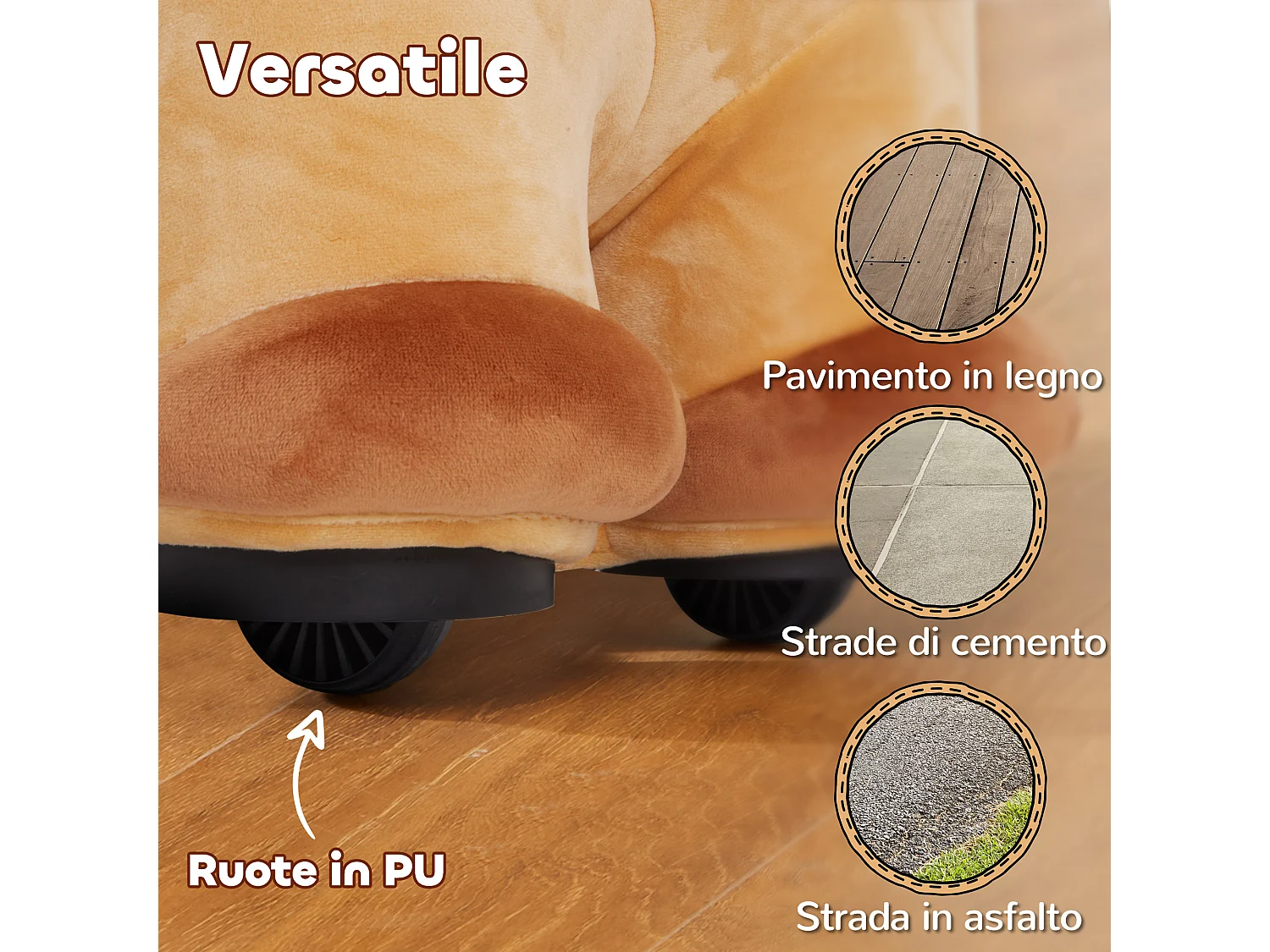 Cavallo cavalcabile elettrico per bambini 18-36 mesi con musica