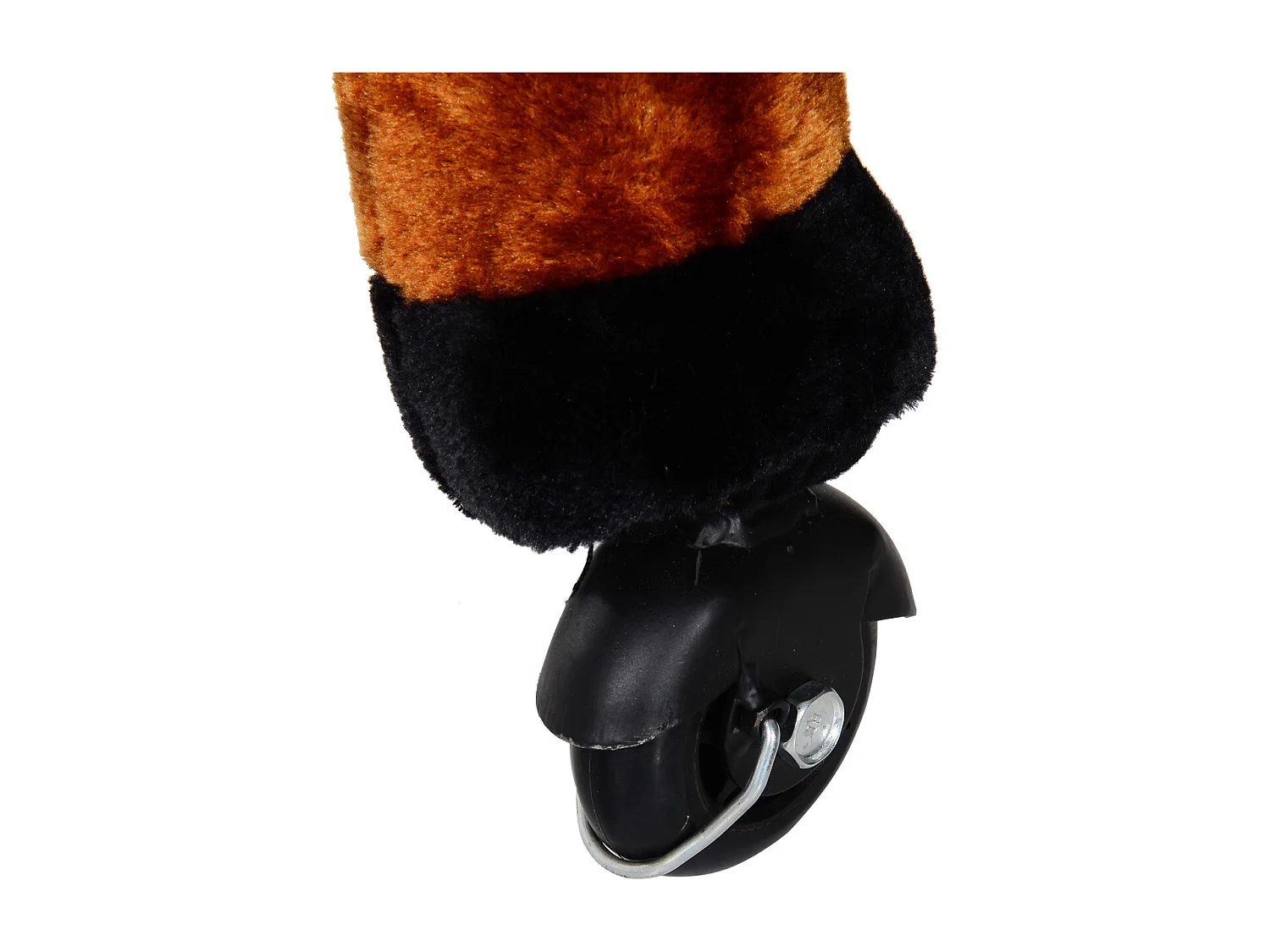 Cavallo per i bambini con ruote suono peluche marrone