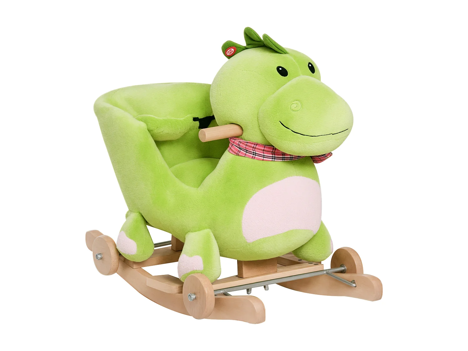 Cavallo a dondolo con ruote drago per bambini 18-36 mesi verde