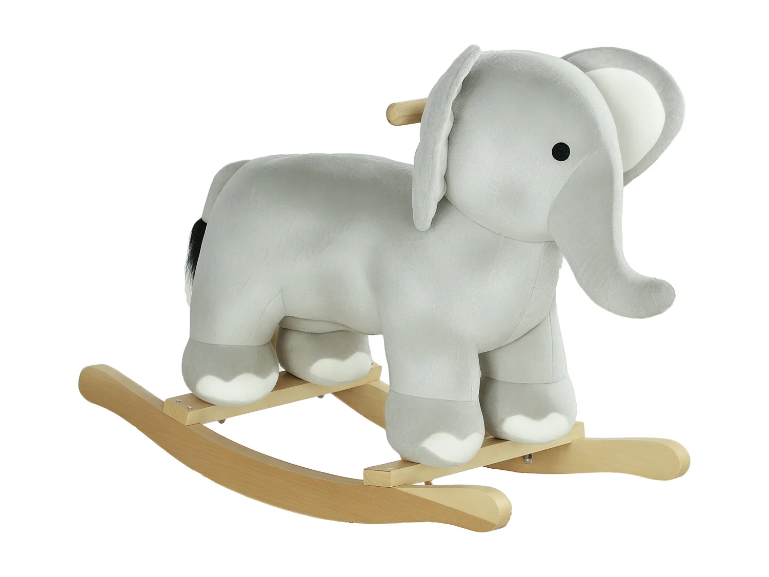 Cavallo a dondolo per bambini 2-4 anni a elefante con suoni grigio