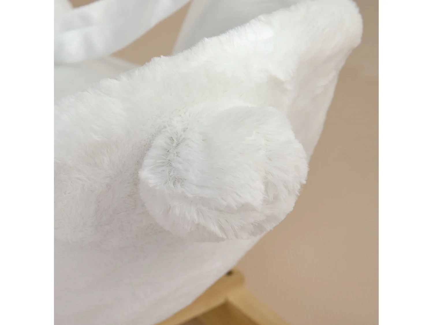 Animale a dondolo a coniglio con suoni e cintura bianco