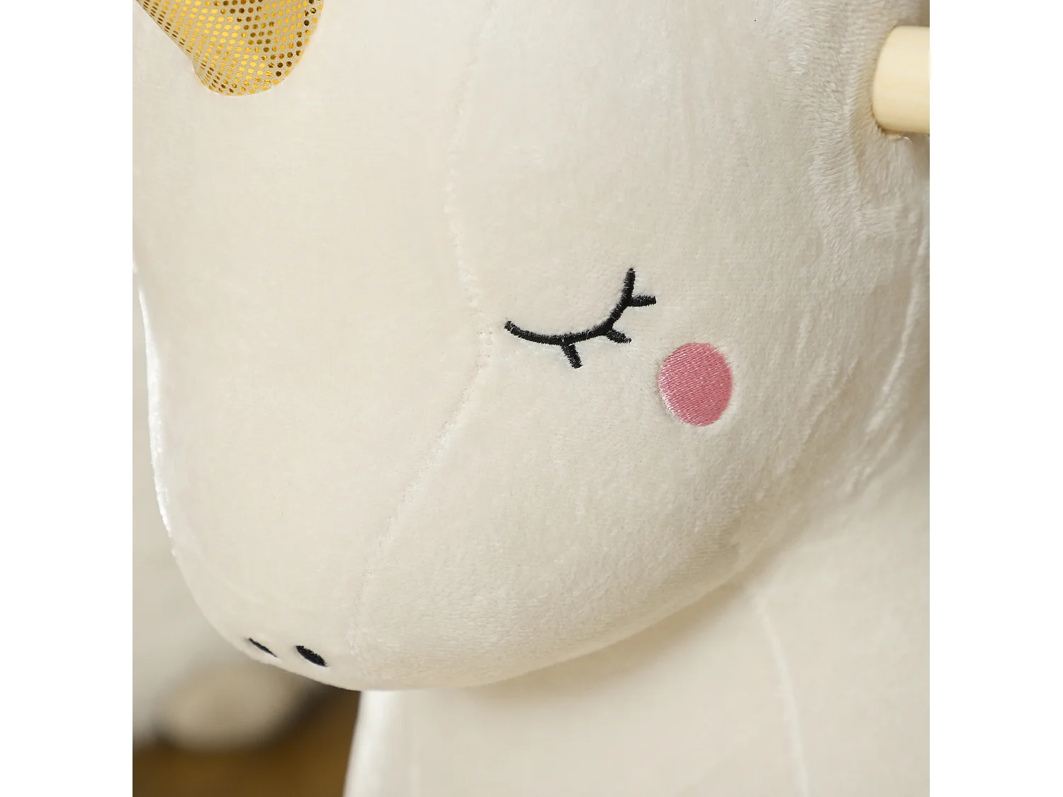 Cavallo a dondolo per bambini 2-4 anni a unicorno con suoni bianco