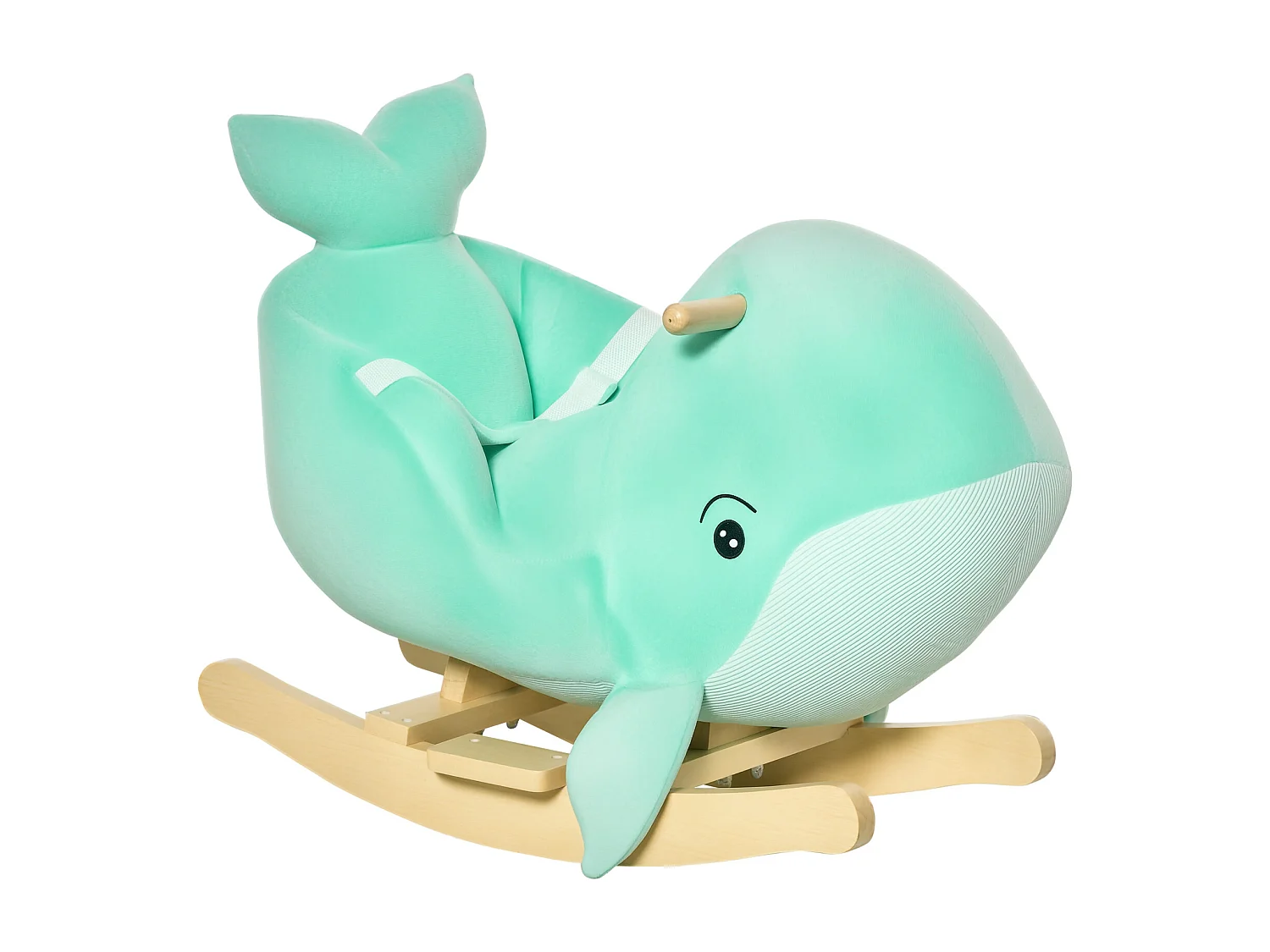 Cavallo a dondolo balena in peluche suoni cintura di sicurezza