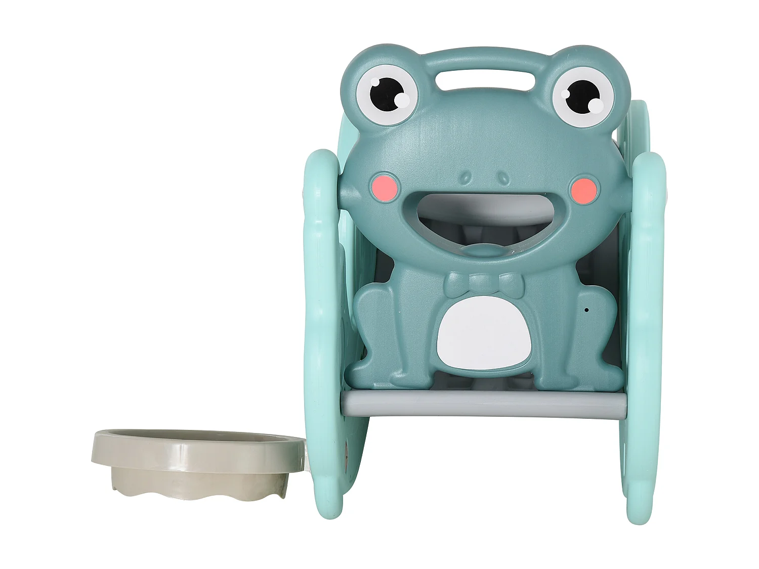 3-in-1 cavallo a dondolo scivolo per bambini età 3-5 anni hdpe verde