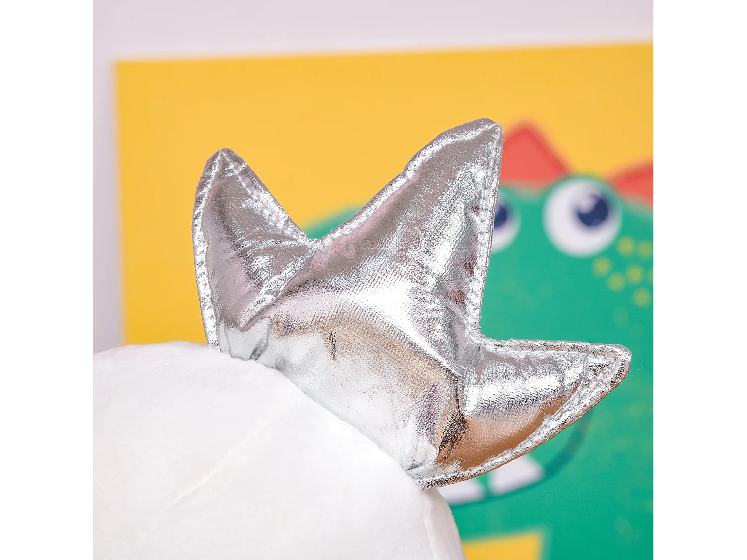 Dondolo giocattolo cigno per bambini legno e peluche bianco e grigio