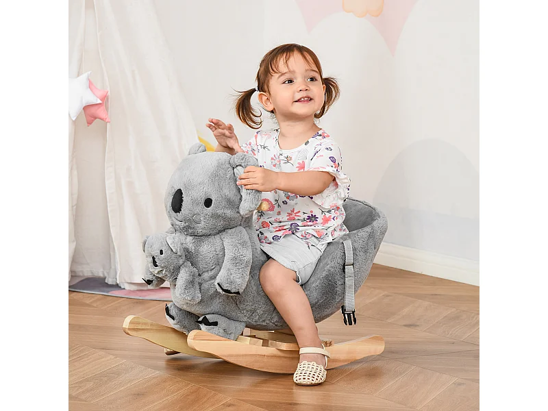 Cavallo a dondolo koala per bambini 18-36 mesi 60x33x50cm