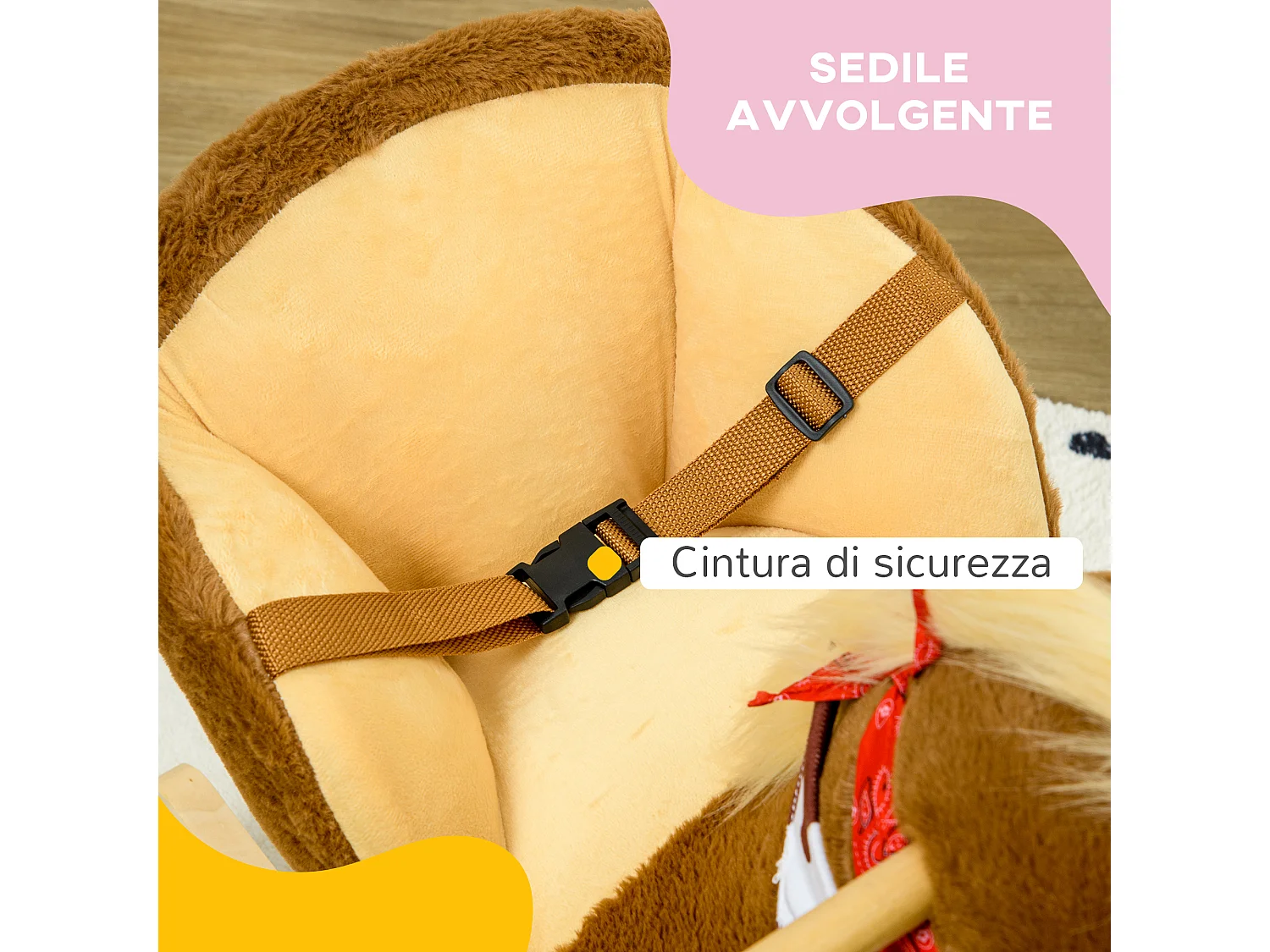 Cavallo a dondolo per bambini 18-36 mesi con suoni realistici