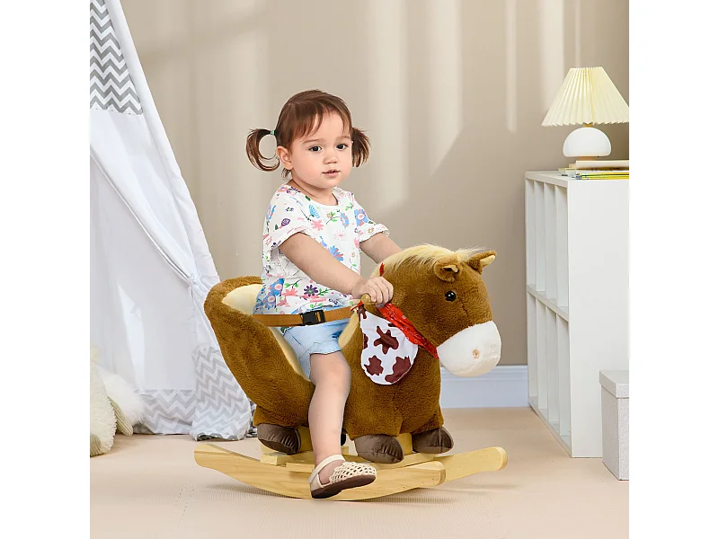 Cavallo a dondolo per bambini 18-36 mesi con suoni realistici