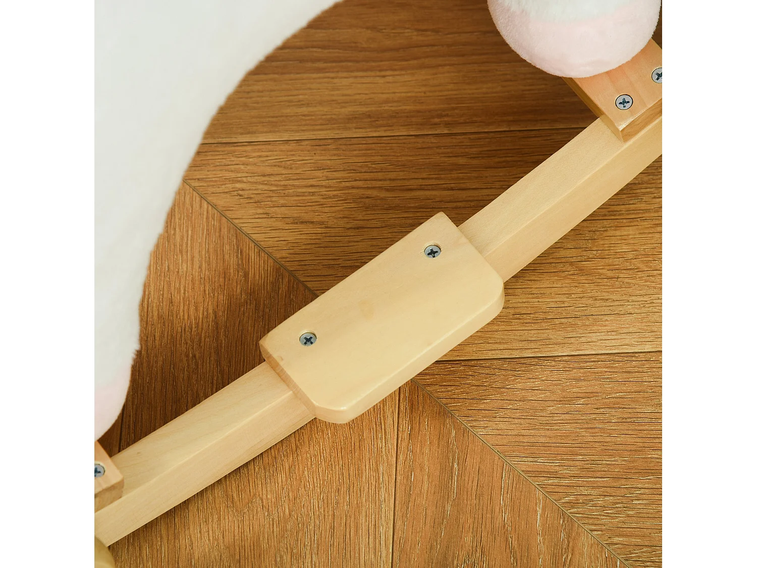 Unicorno a dondolo 2 in 1 con ruote rivestimento peluche suoni