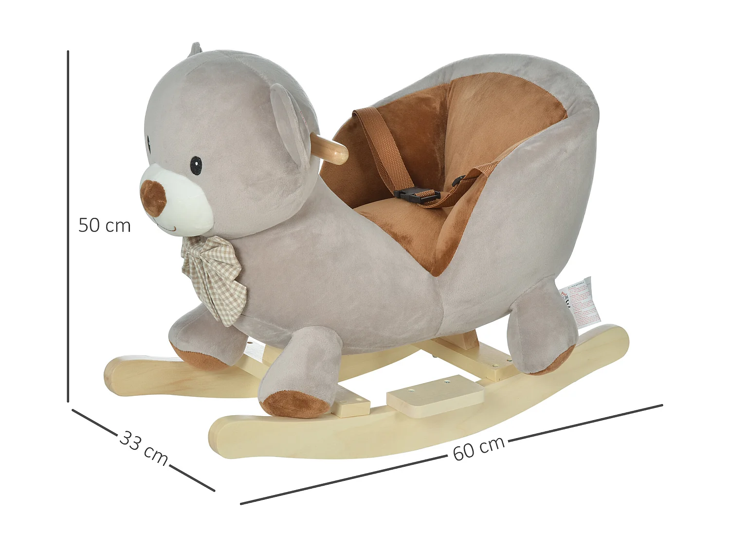 Cavallo a dondolo a forma di orso per bambini interattivo