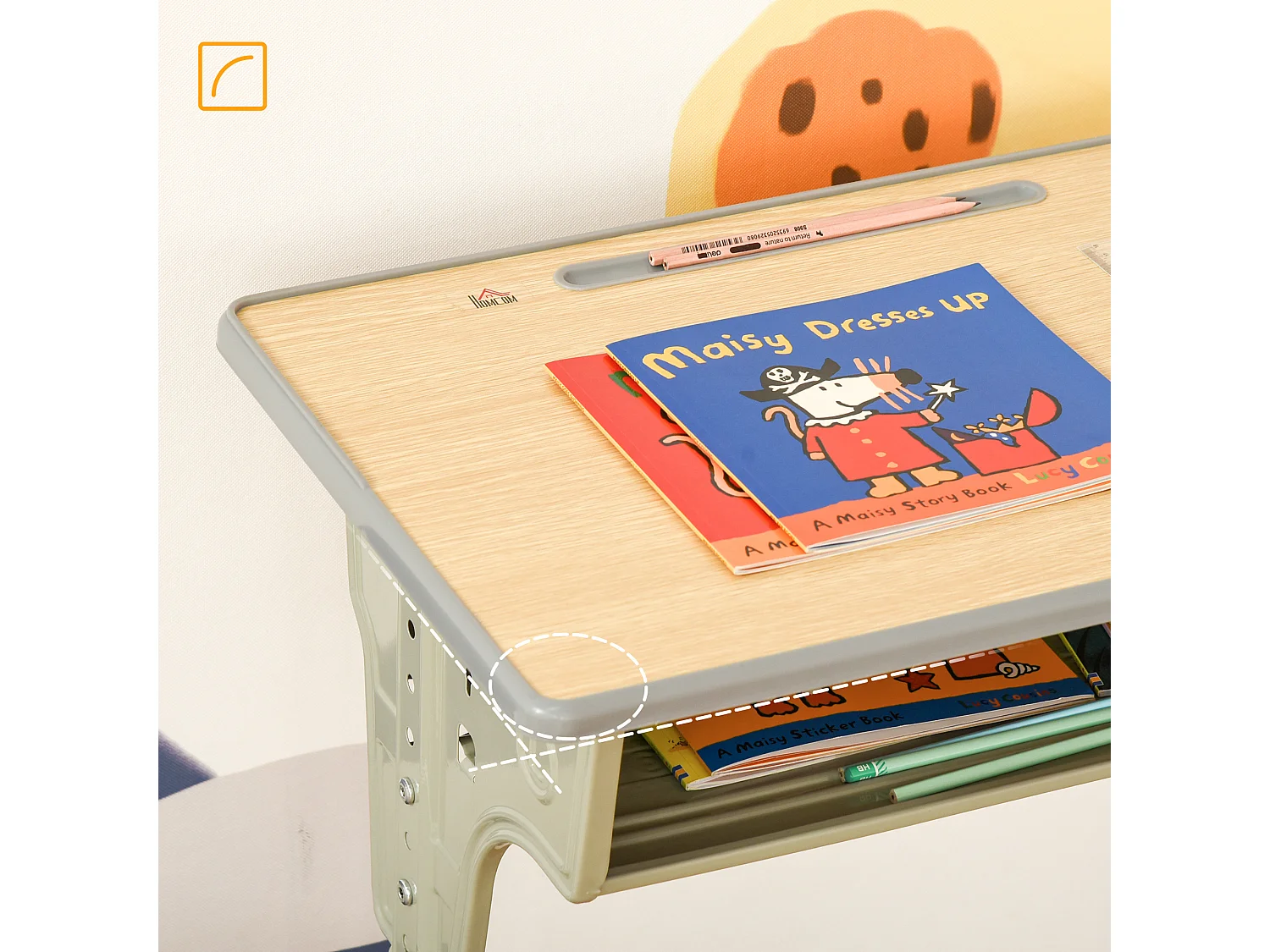 Banchetto scuola con sedia altezza regolabile in acciaio e mdf