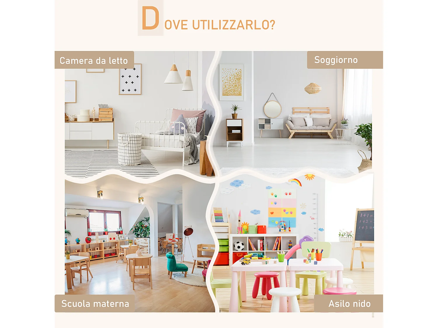 Set tavolino e 2 sedie per bambini a forma di orsetto in legno bianco