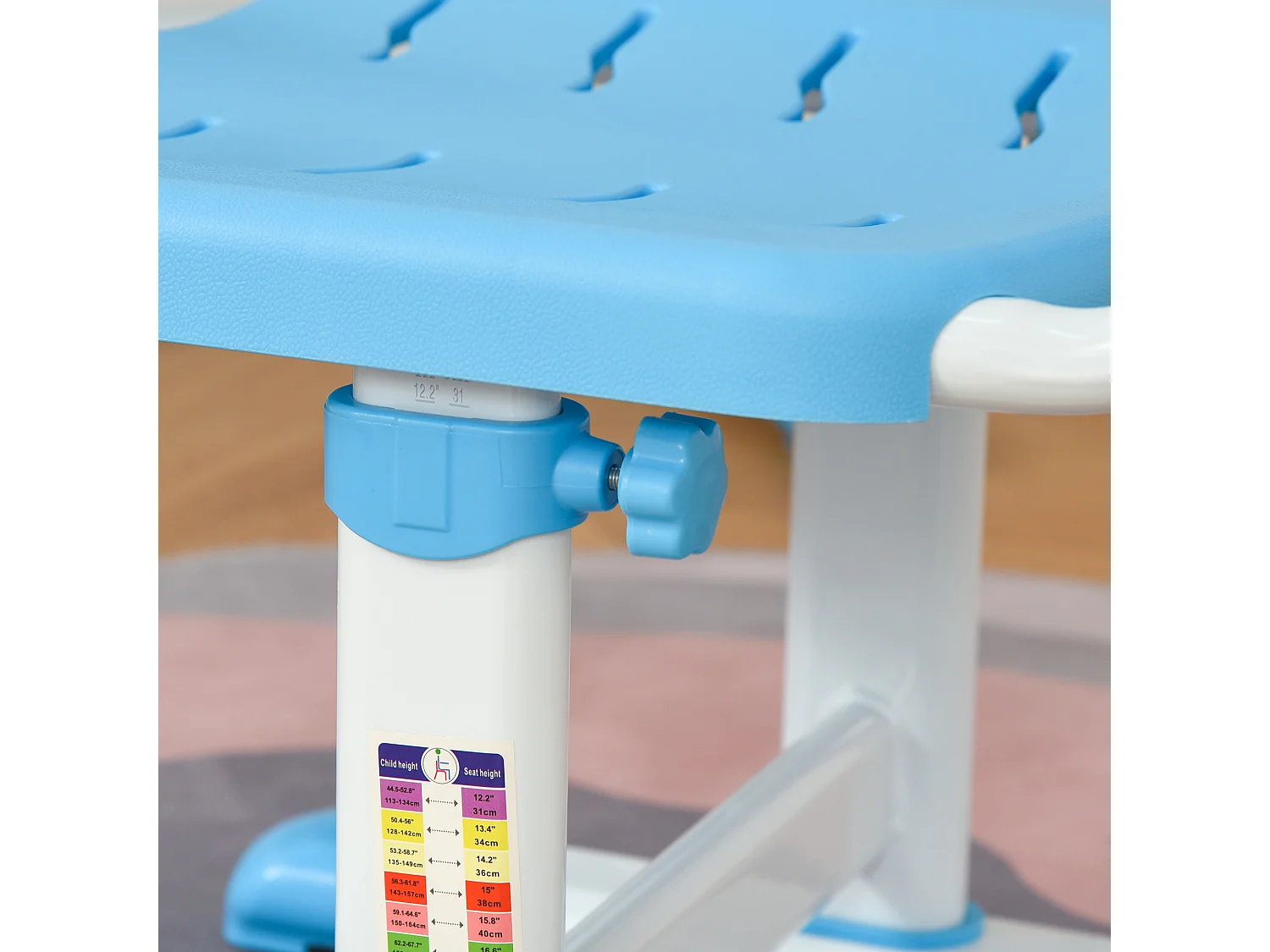 Banco scuola con sedia per bimbi 6-12 anni altezza regolabile