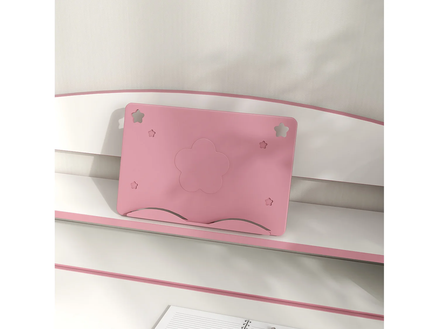 Banco per bambini 6-12 anni con sedia regolabile rosa