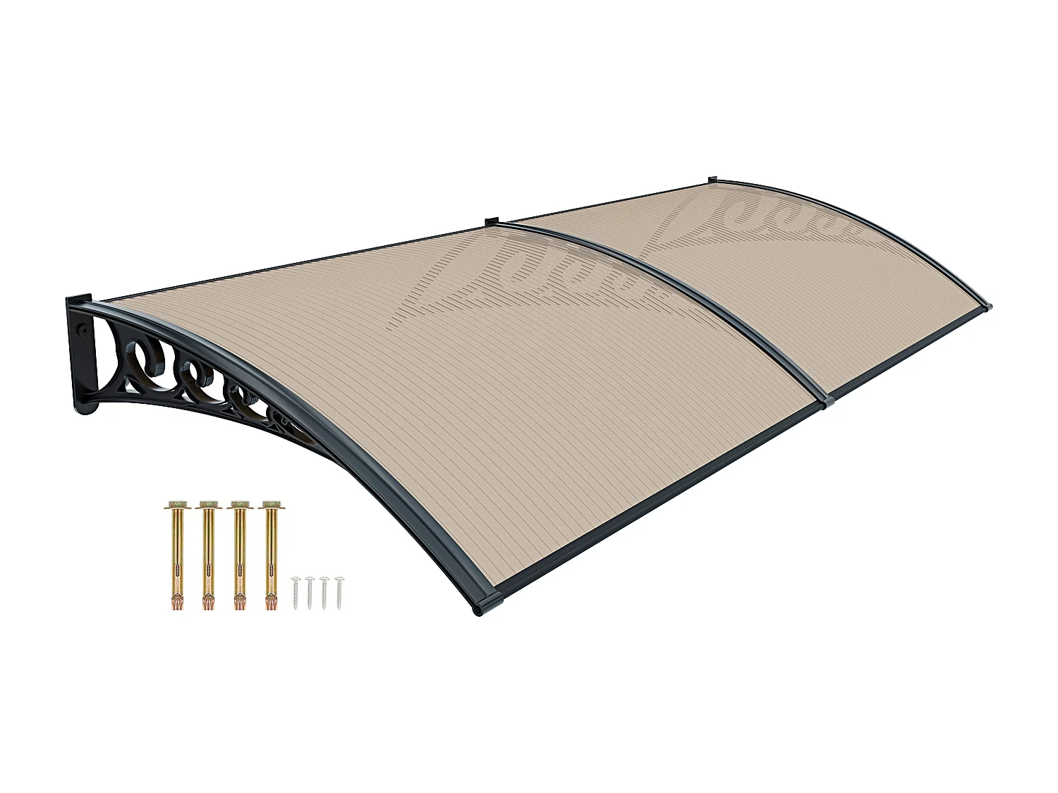 Pensilina Per Copertura In Policarbonato Alveolare Tettoia Modulabile Per Esterno Porte Balcone Finestre Elegante Resistente Fum\u00e8 80 x 200 cm