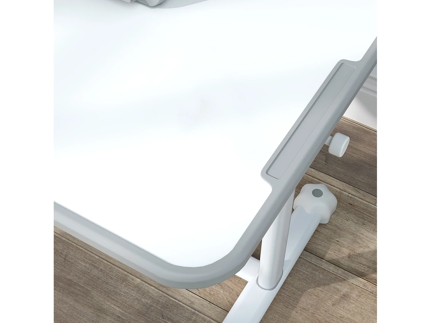 Set scrivania e sedia per bambini regolabili con scaffale grigio