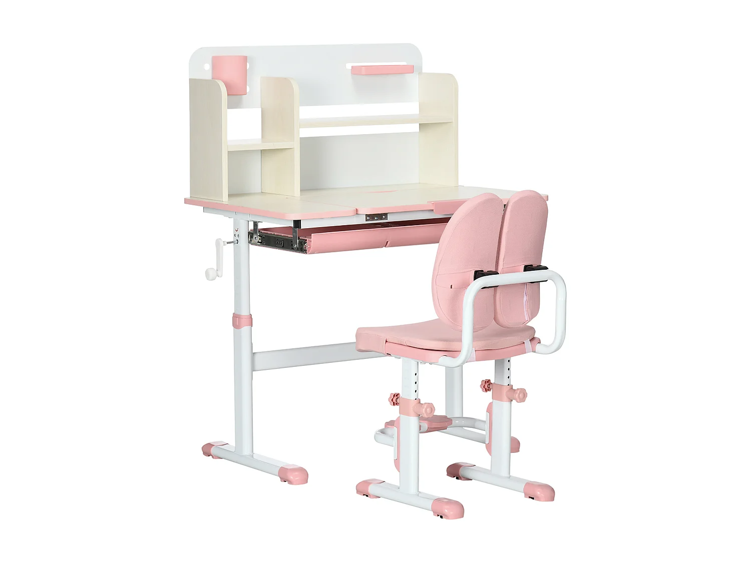 Banchetto scuola e sedia bimbi 3-12 anni regolabili rosa