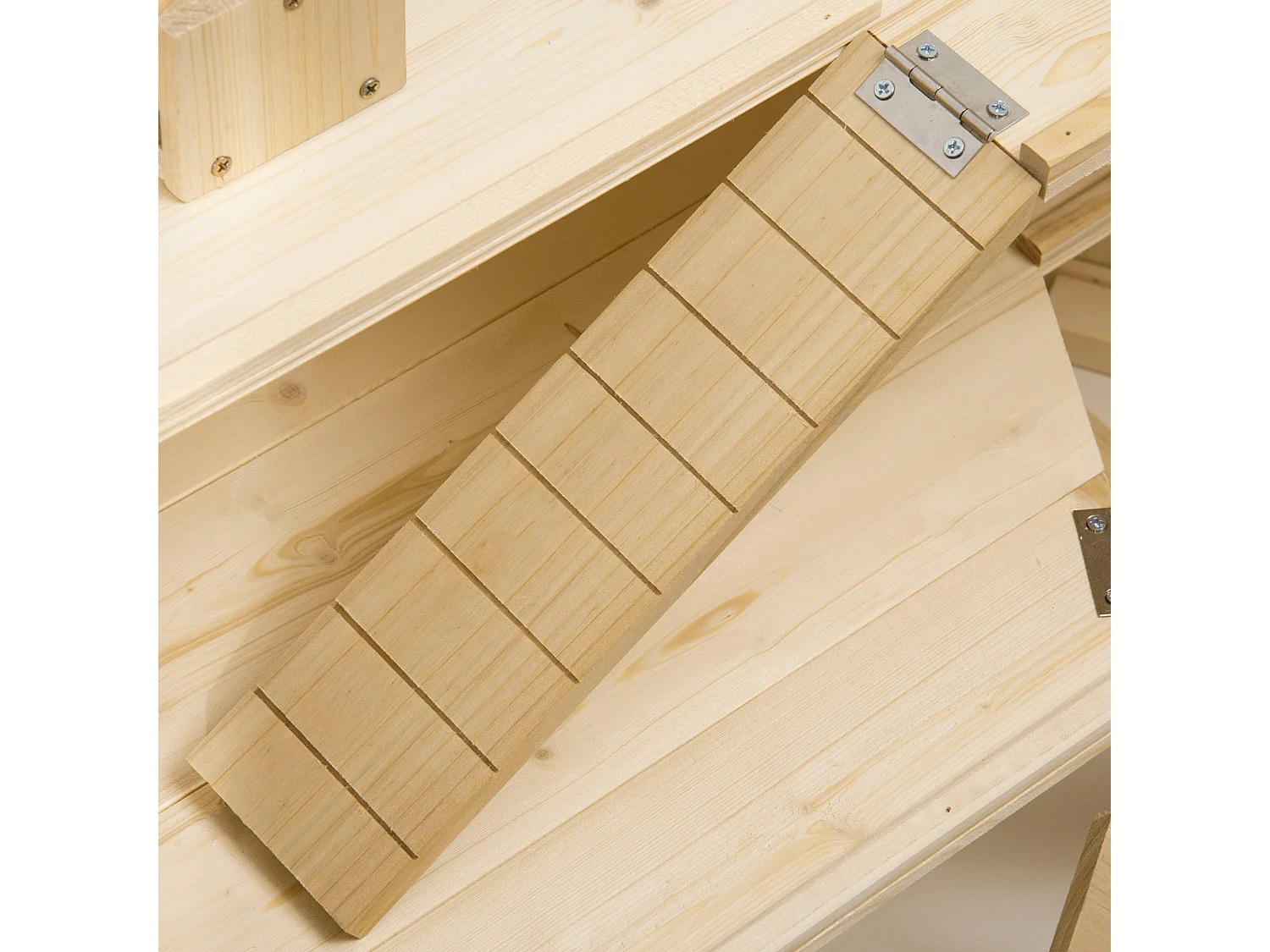 Casetta per criceti in legno 3 livelli tetto apribile parete trasparente