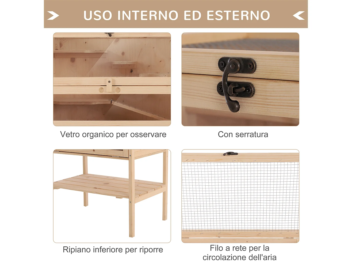 Gabbia per criceti gabbia per porcellino d'india con 4 ripiani