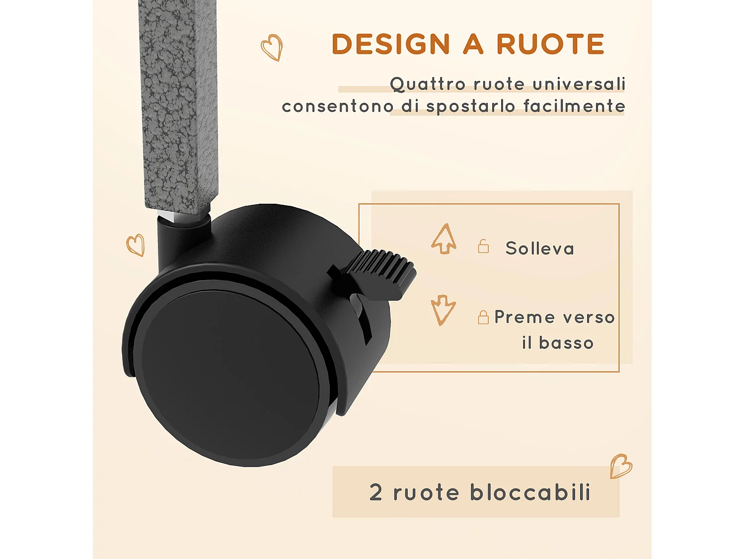 Gabbia per conigli con 4 ingressi e amaca in acciaio e pp 80x52x159 cm