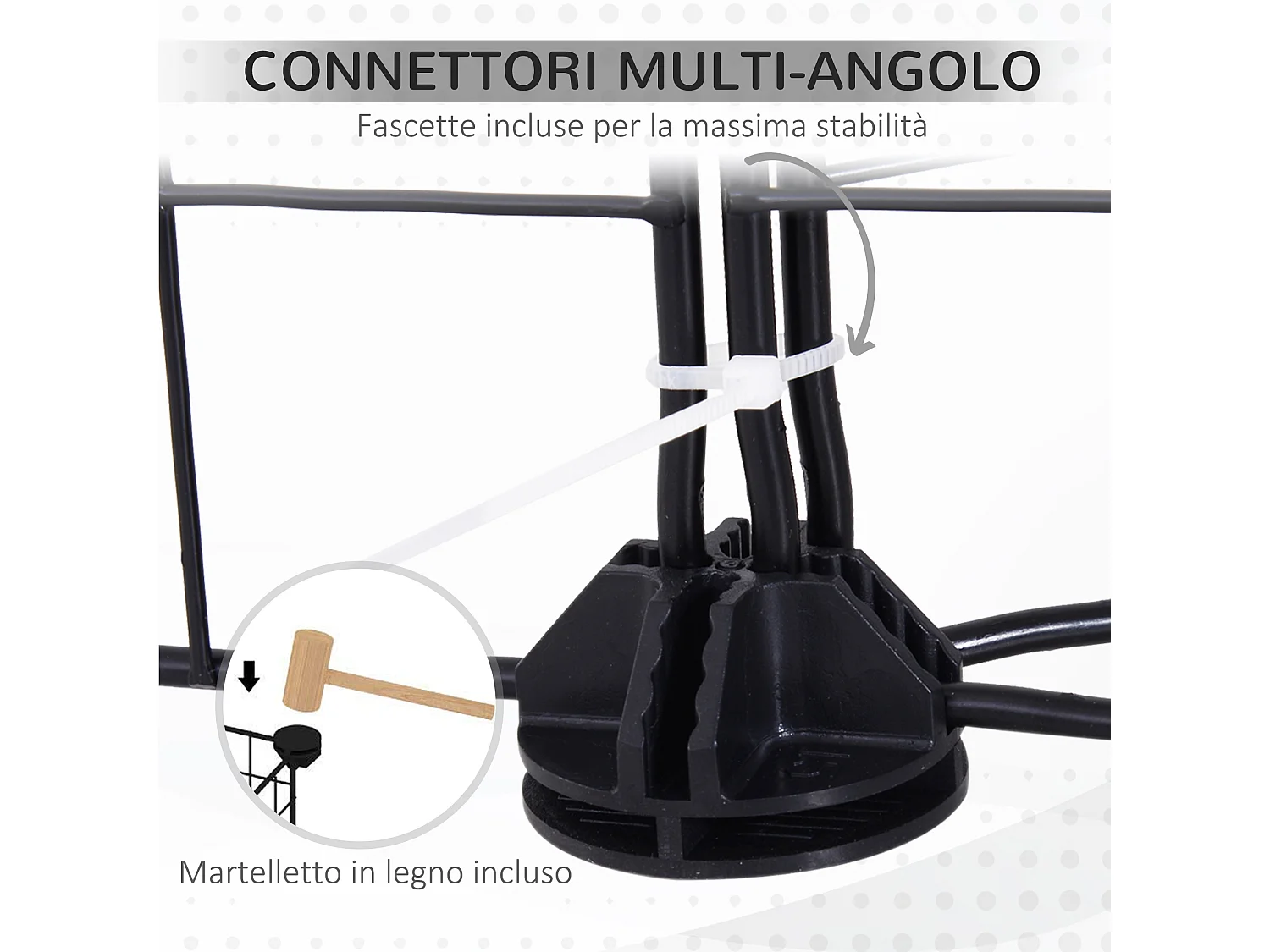 Recinto per conigli modulabile box per animali metallo 105x70x35cm nero