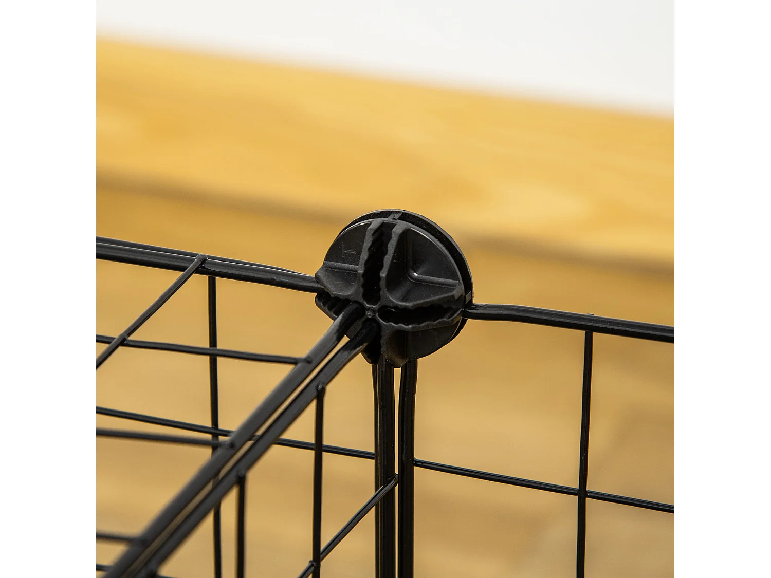 Recinto per conigli modulabile box per animali metallo 105x70x35cm nero