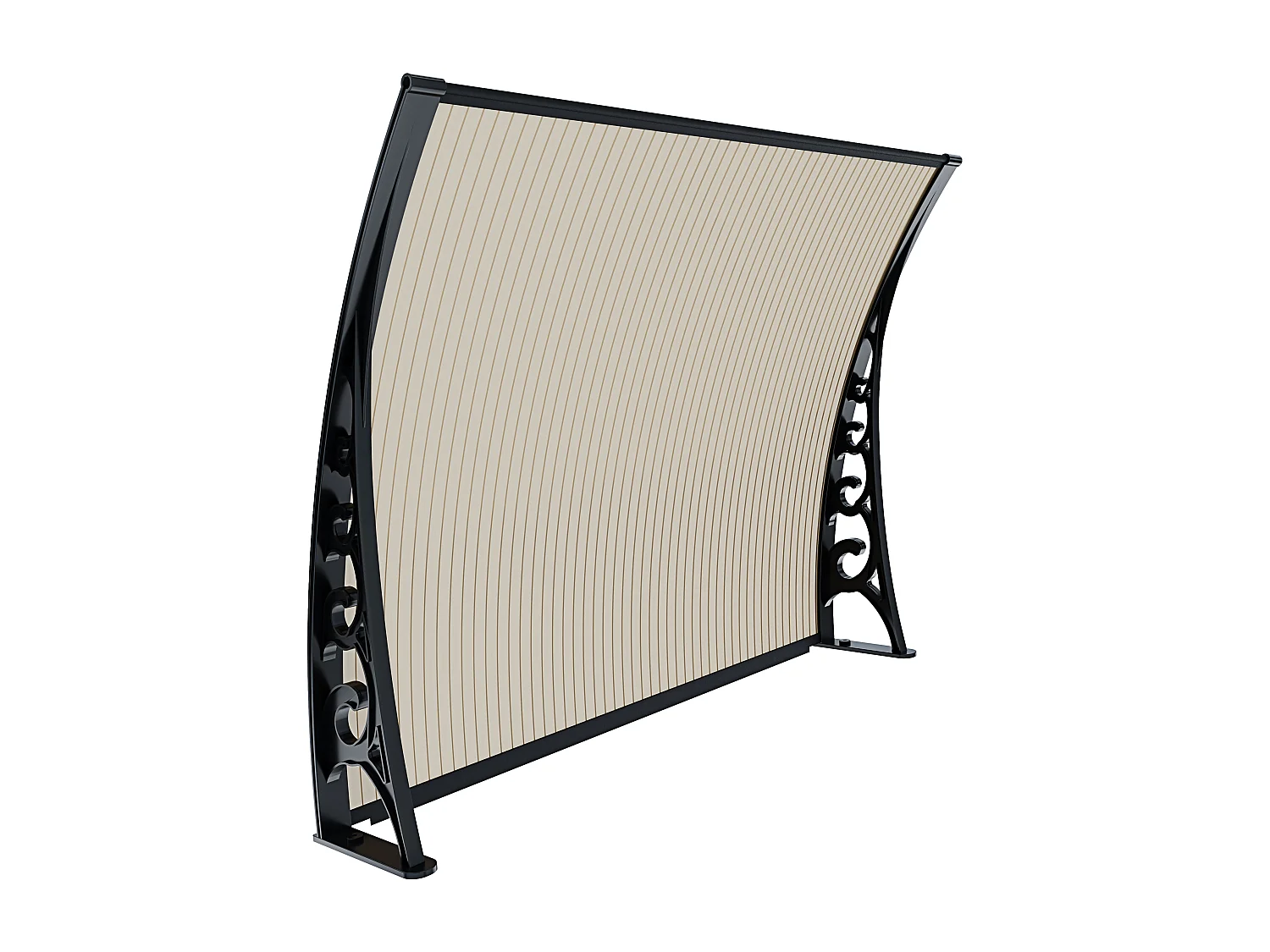 Pensilina Per Copertura In Policarbonato Alveolare Tettoia Modulabile Per Esterno Porte Balcone Finestre Elegante Resistente Fum\u00e8 100 x 120 cm