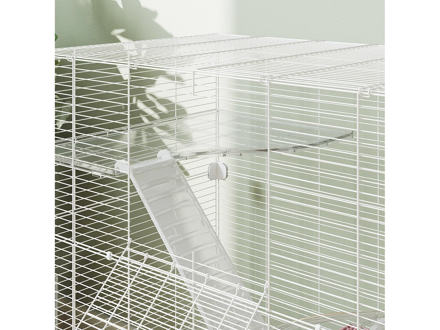 Gabbia per roditori multilivello con accessori inclusi bianco