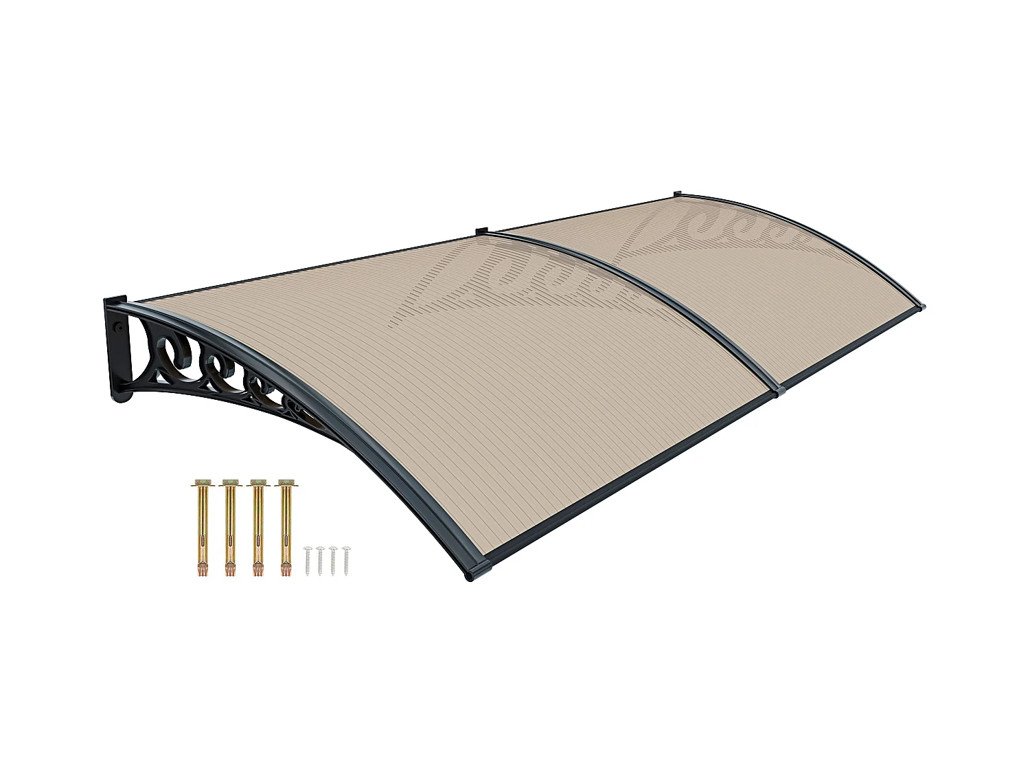 Pensilina Per Copertura In Policarbonato Alveolare Tettoia Modulabile Per Esterno Porte Balcone Finestre Elegante Resistente Fum\u00e8 100 x 240 cm