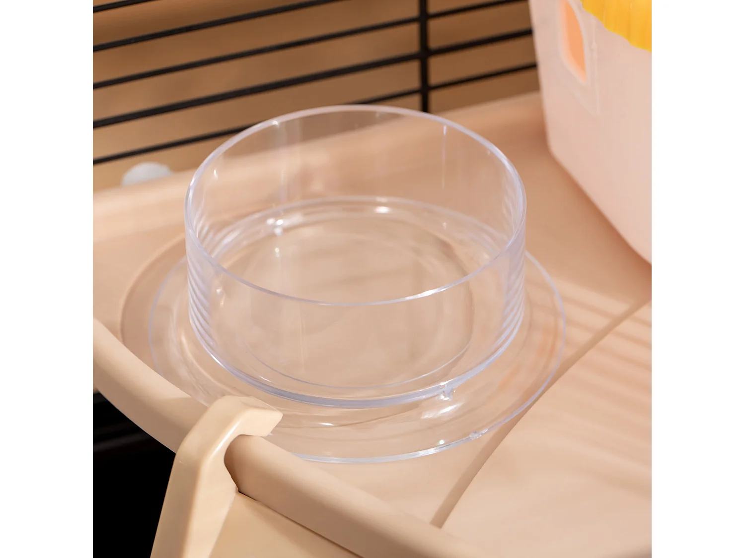 Gabbietta per criceti con casetta tunnel ruota e base con 4 rotelle