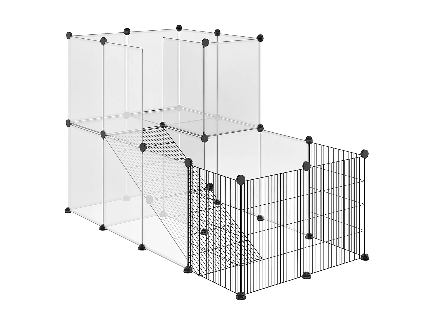 Recinto modulare per conigli e animali piccole dimensioni 27 pannelli