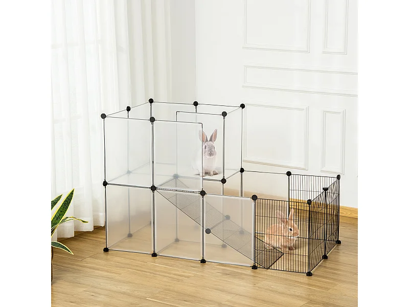 Recinto modulare per conigli e animali piccole dimensioni 27 pannelli