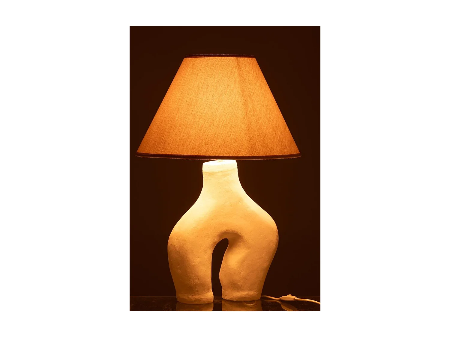 Lampe à Poser Design "Bali Bliss" 70cm Blanc