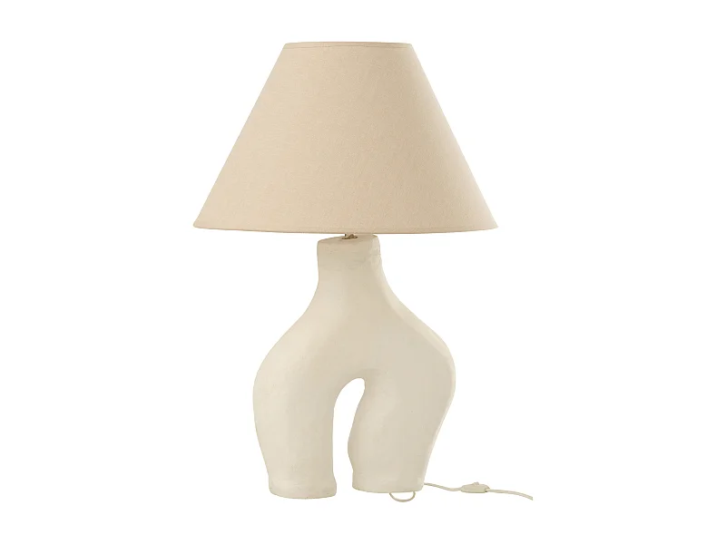 Lampe à Poser Design "Bali Bliss" 70cm Blanc