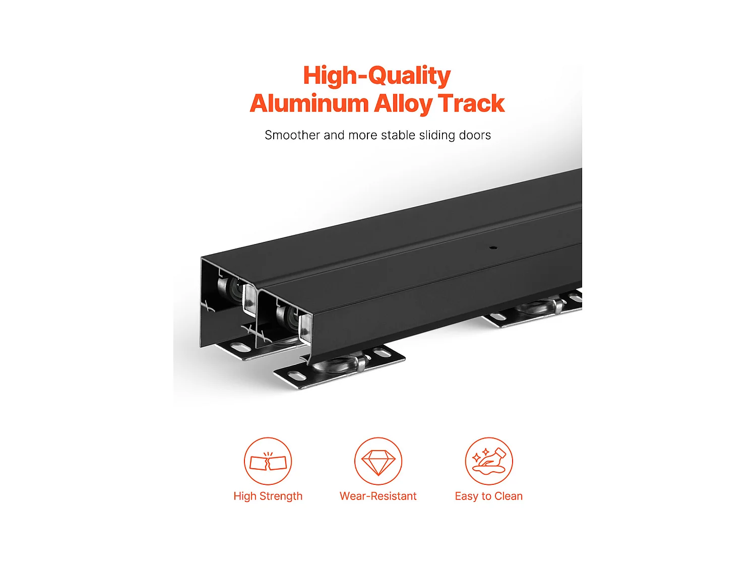 Kit de Quincaillerie pour Porte de Dérivation SucceBuy de 121.92cm pour Système à 2 Portes