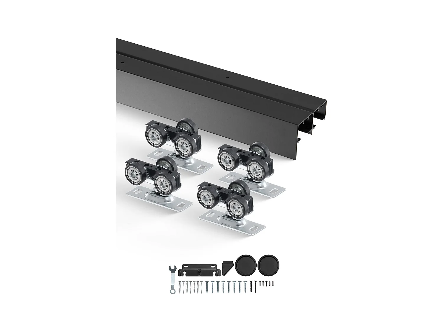 Kit de Herrajes para Puerta de Bypass SucceBuy de 121,92 cm para Sistema de 2 Puertas