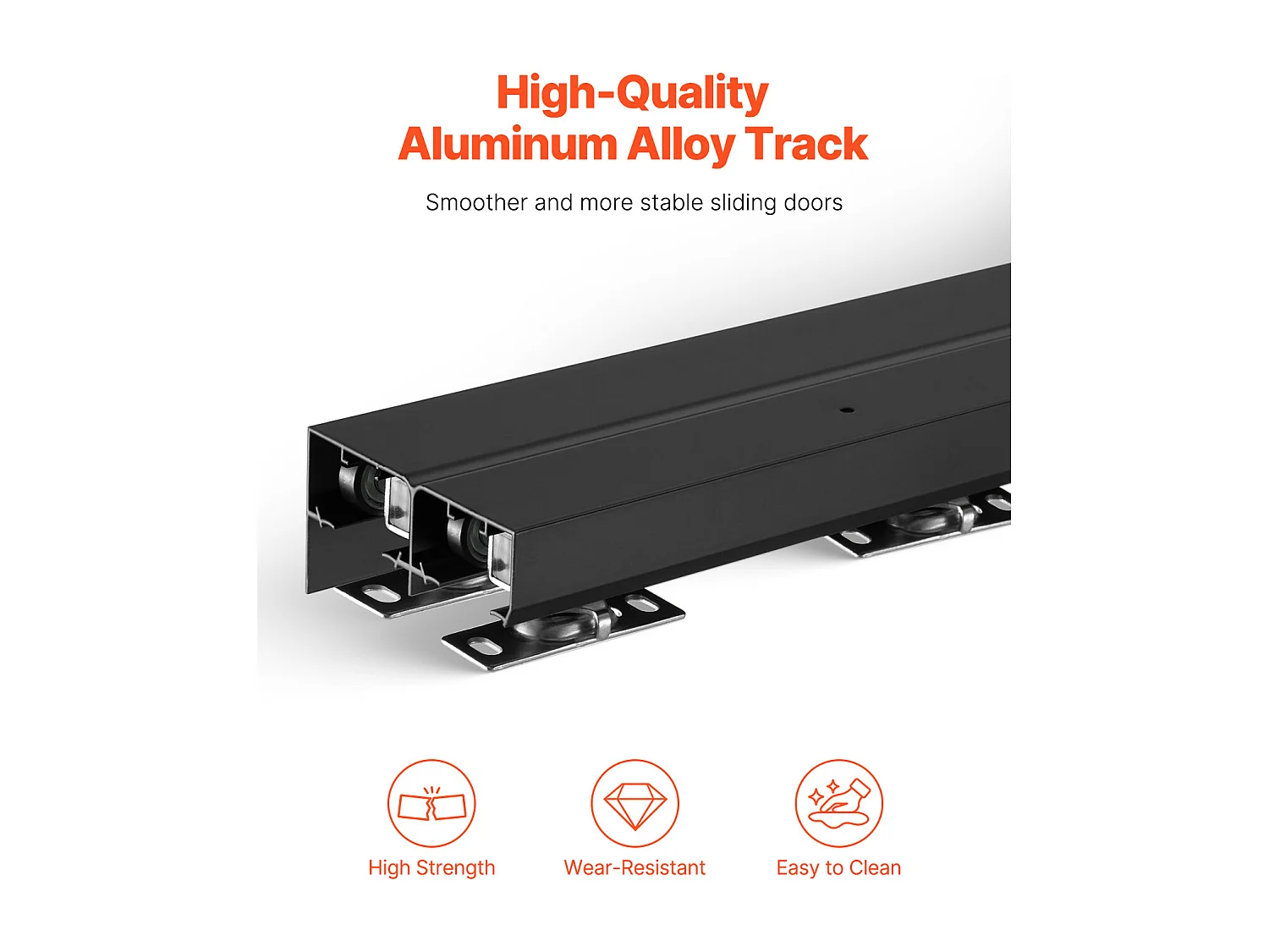 Kit de Quincaillerie pour Porte de Dérivation SucceBuy de 121.92cm pour Système à 2 Portes
