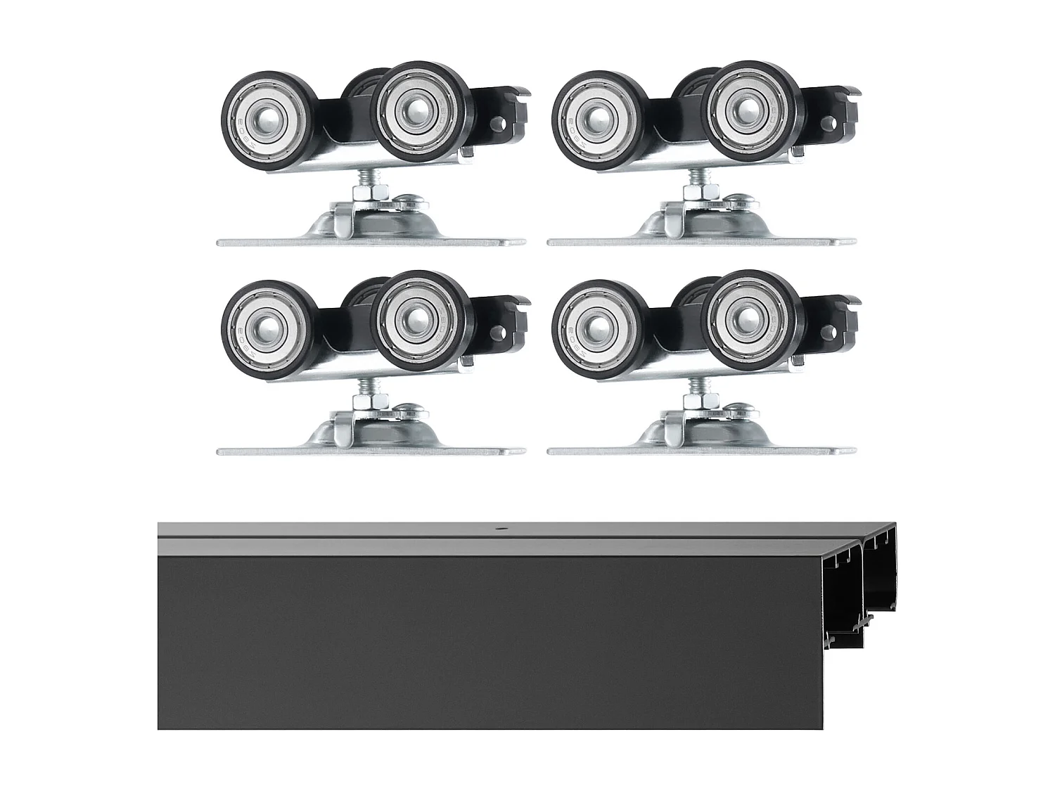 Kit de Quincaillerie pour Porte de Dérivation SucceBuy de 121.92cm pour Système à 2 Portes