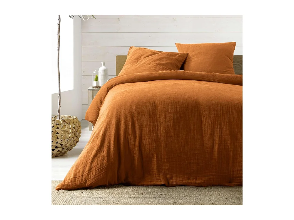 Parure de Lit en Gaze de Coton 240 x 220 cm_