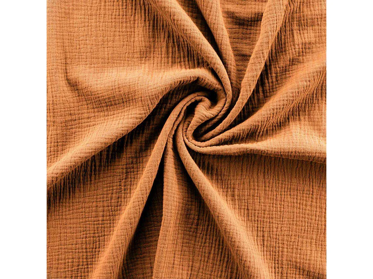 Parure de lit 260x240 double gaze de coton orange Douceur d'Intérieur Angelia
