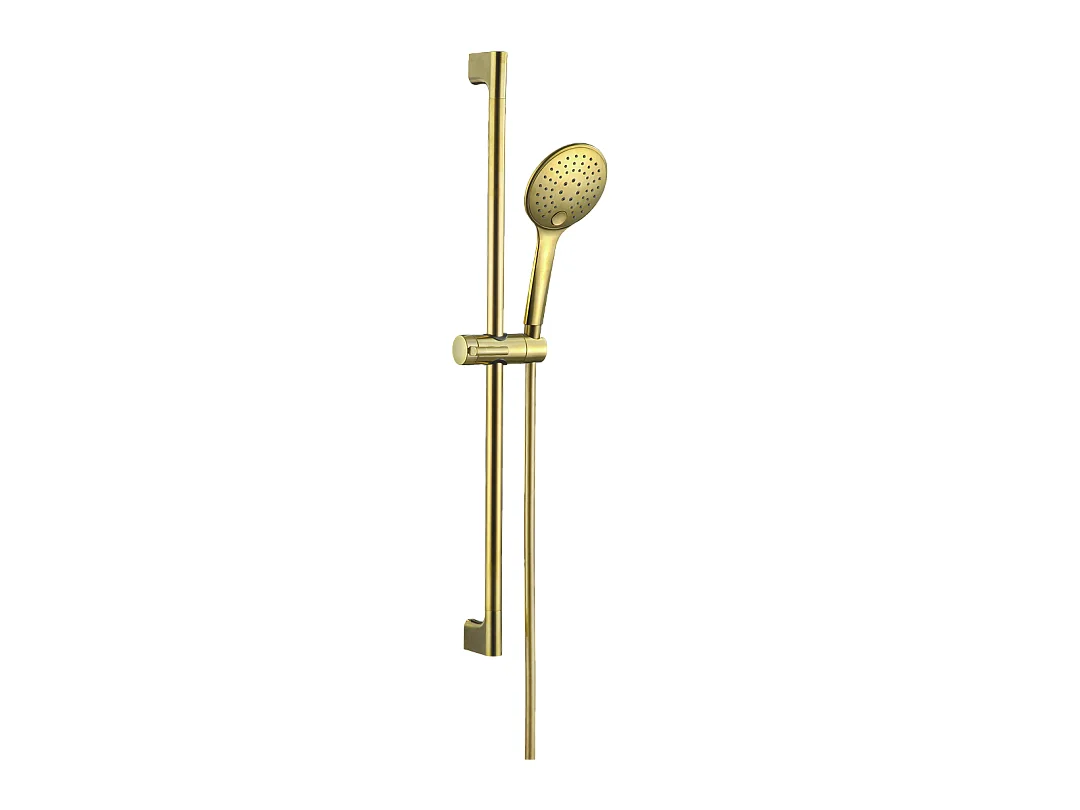 Luisa ensemble barre de douche or brossé 3 pièces - Essebagno