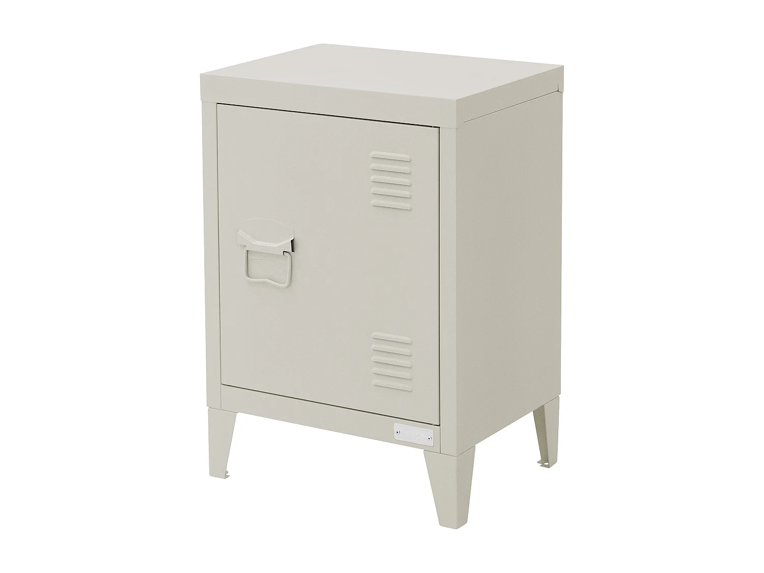 ML-Design Mesita de noche de metal gris oscuro 40x30x58 cm armario diseño industrial mesilla auxiliar, puerta de cierre magnético y estante regulable