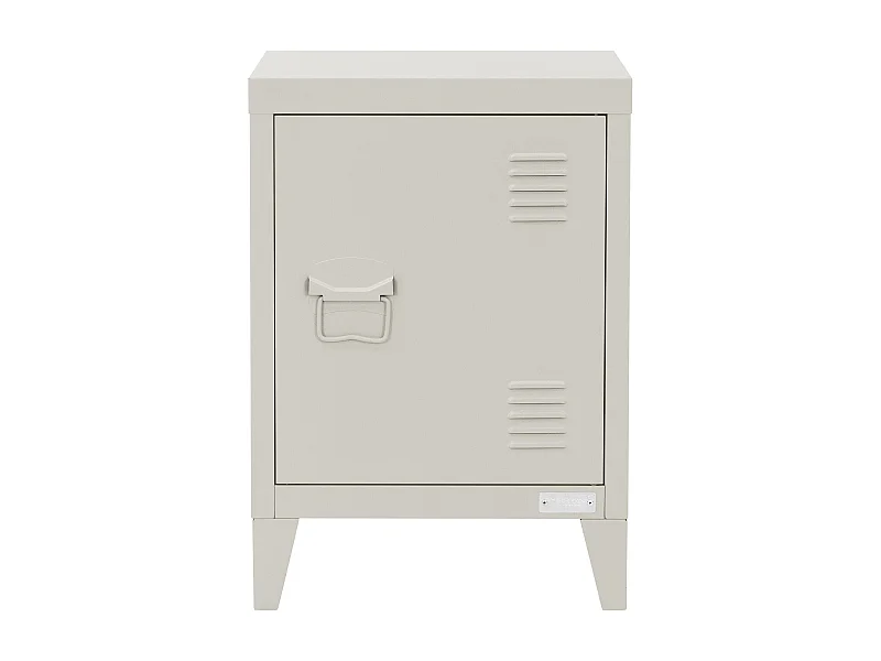 ML-Design Mesita de noche de metal gris oscuro 40x30x58 cm armario diseño industrial mesilla auxiliar, puerta de cierre magnético y estante regulable