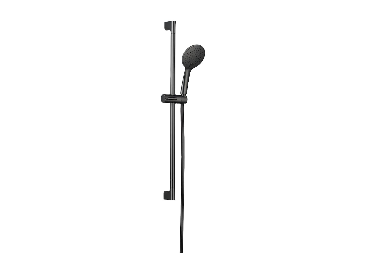 Luisa ensemble barre de douche 3 pièces gris gun métal - Essebagno