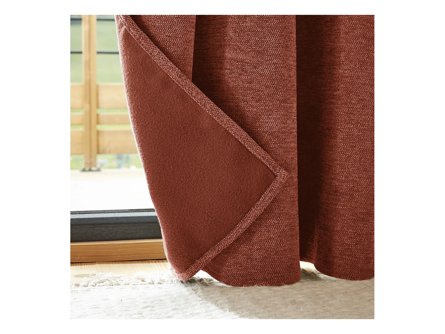 Rideau occultant thermique polaire 140x240 terracotta Bjorn